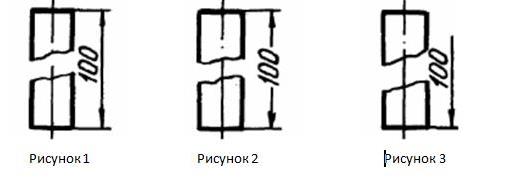 Размер длины детали правильно показан на рисунке